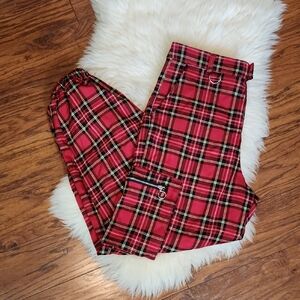 Hot Topic Red Plaid Joggers